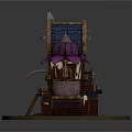 Cartoon Scene With Colorful Multi layered Fairy Tale House Tower Spire Windows Ladder And Round Base