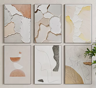 Quiet Decorative Painting Decorative Hanging Painting SU Model 3d model