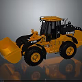 John Deere 644P Orange Wheel Loader With Front Bucket And Heavy Duty Tires