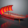 modern ship ancient ship ancient warship large ancient ship ancient warship 3d model