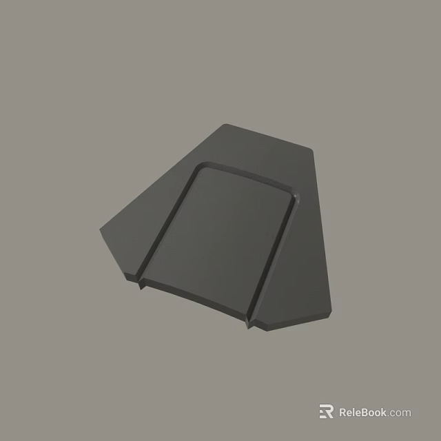 Other Gray Geometric Part With Flat Panel And Sloped Sides 3d model 
