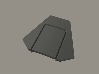 Other Gray Geometric Part With Flat Panel And Sloped Sides 3d model