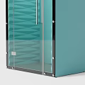 Modern Transparent Glass Public Facility Enclosed Structure With Access Door And Interior Lighting