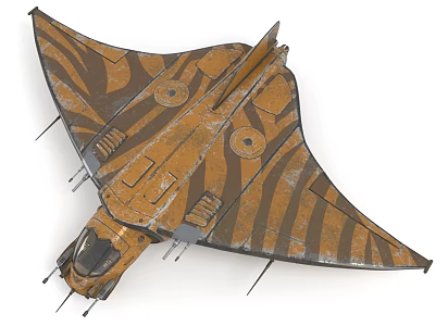 Sci-fighter aircraft space plane spaceship 3d model