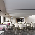 Modern Reception Area Sales Office Sales Center Negotiation Area Rest Area Water Bar Area Front Desk 3d model