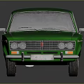 Green Classic Vintage Sedan Car Featuring Shiny Exterior And Retro Design