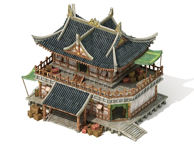 Ancient Chinese-style Building 3d model