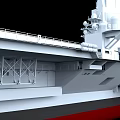 Advanced Military Weapon Aircraft Carrier Featuring Flight Deck and Combat Systems 3d model