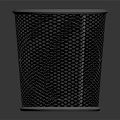 Stainless Steel Mesh Trash Can With Circular Design For Home Bathroom Office