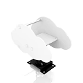 Cloud Shaped Building Blocks With White Design And Black Base Stand