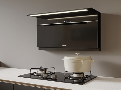 Range hood and stove combination model