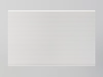 Minimalist White Horizontal Striped Panel With Clean Lines For Interior Use 3d model