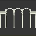 European-style Gate Building Stone Gate Building Temple Gate Pillar 3d model