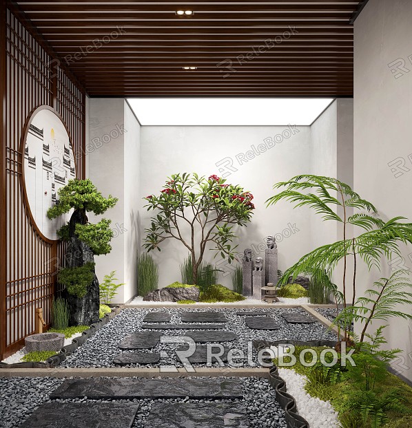 New Chinese style landscape sketch interior landscape model