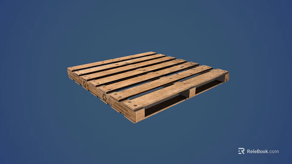 High Quality Industrial Equipment Wooden Pallet For Logistics Storage And Transportation 3d model 