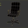 Gray Office Chair with Armrests Metal Base and Wheels Modern Style Design