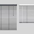 Modern Black and White Window Blinds for Home Interior Decoration 3d model