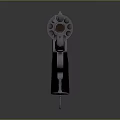 Detailed Classic Revolver With Wooden Grip Metal Body Vintage Design And Reflection On Dark Background