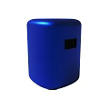 Modern Blue 3D Rendered Cup With Handle And Smooth Shiny Surface