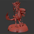 Modern game character small monster shark monster 3d model