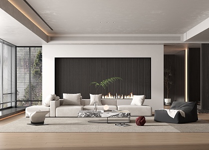 modern living room 3d model