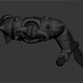 Game Movie Character Armored Warrior With Horned Helmet And Large Battle Weapon