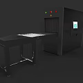Medical Device Featuring Conveyor Belt Display Screen And Indicator Lights For Security Scanning