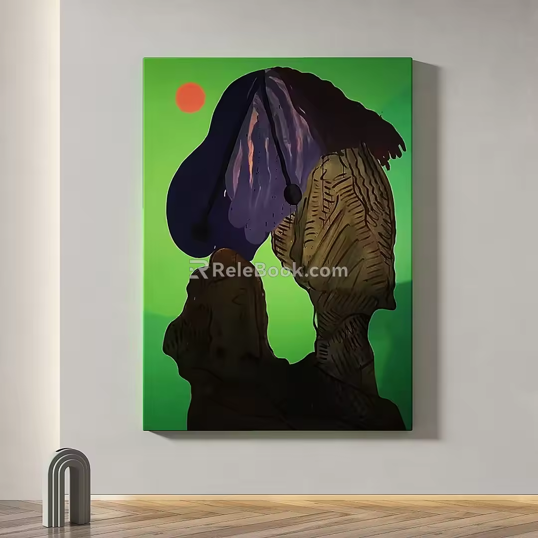 Simple abstract decorative painting 3d model