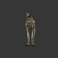 Camel Skeleton Anatomical Structure Display On Dark Background With Detailed Bones 3d model