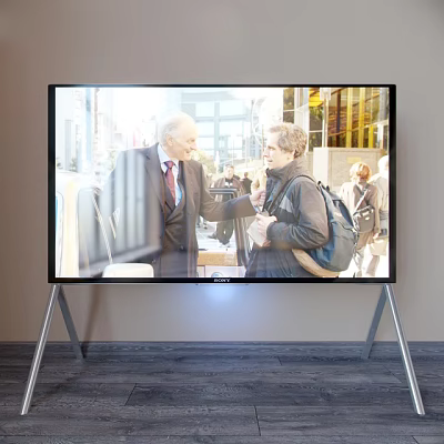 Acer Flat Screen TV with Stand Displaying People Talking Scene Clearly 3d model