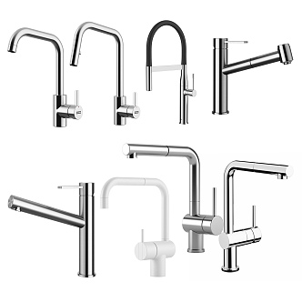 Modern faucet stainless steel faucet 3d model