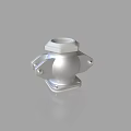 Stainless Steel Pipeline Fitting with Hexagonal Interface and Square Base