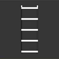 White and Black Multi Tier Storage Shelf with Perforated Shelves Modern Design for Home Organization