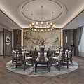New Chinese-style private room 3d model