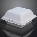 Disposable White Foam Square Food Container With Lid For Takeout Meals