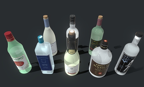 Wine Bottle Glass Bottle 3d model