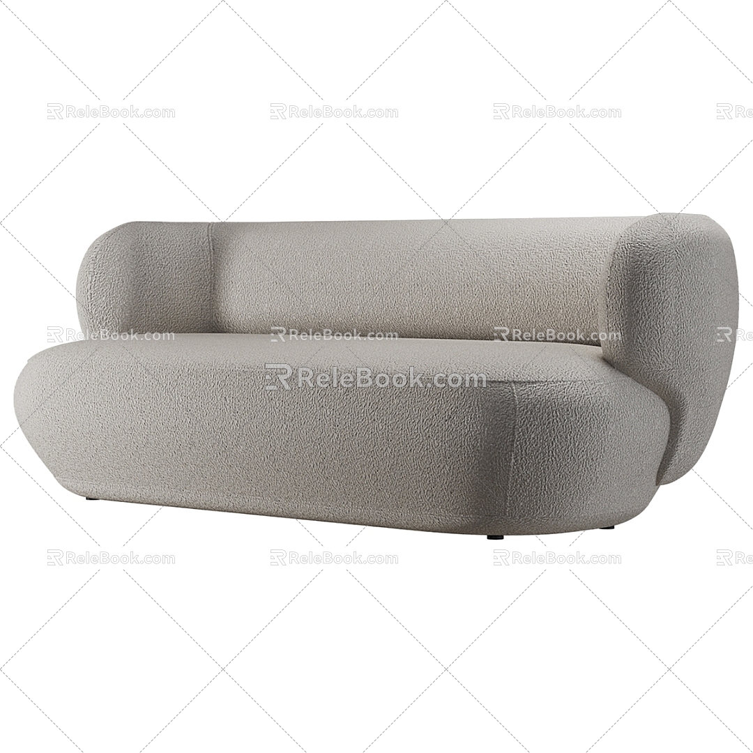 Modern Simple Double Sofa Sofa Simple Double Sofa 3d model