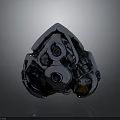 Futuristic Sci Fi Mechanical Device With Intricate Metallic Structure Circular Components And Gear Mechanisms