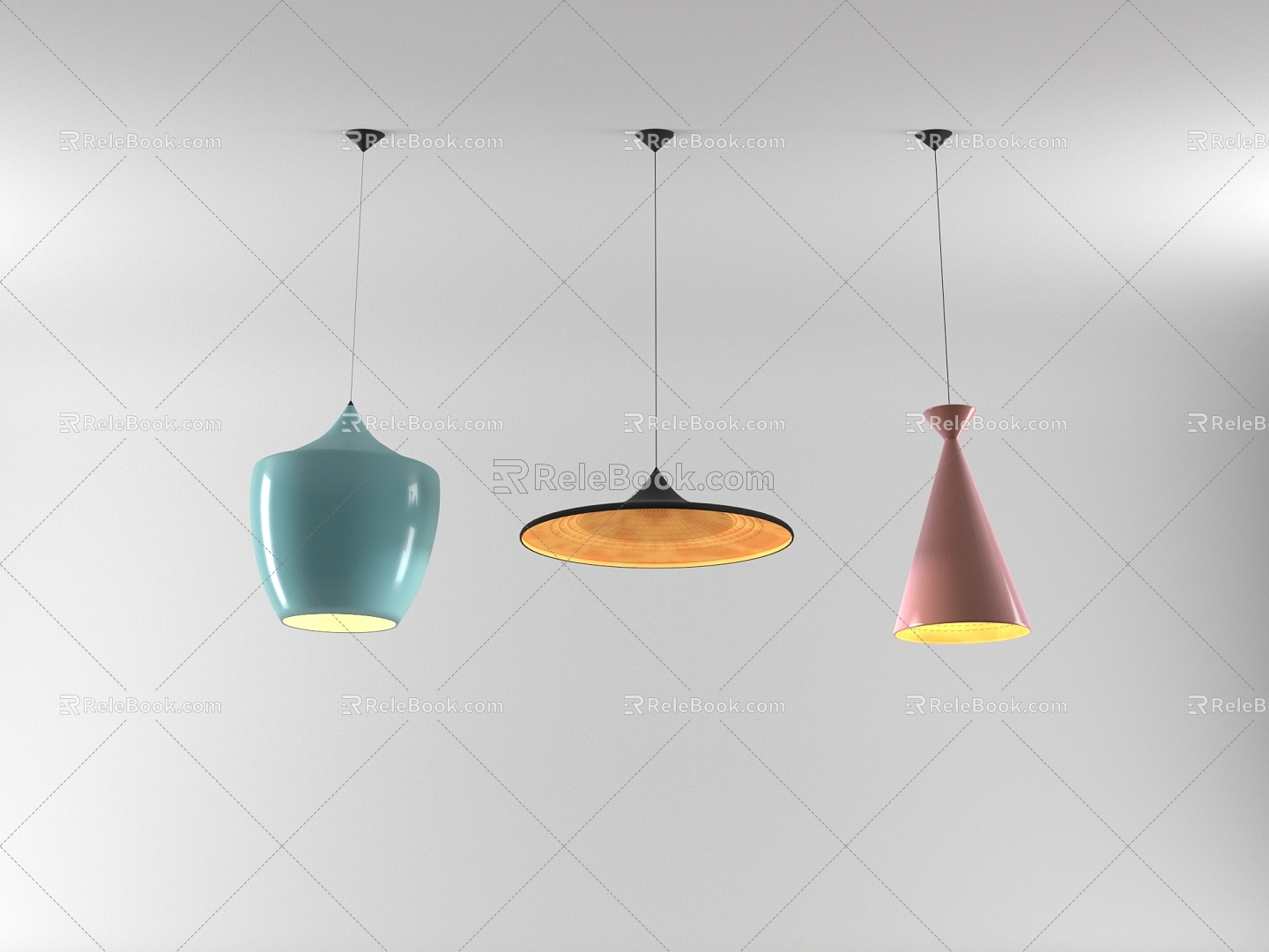 Modern minimalist chandelier 3d model