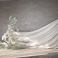 Elegant Banquet Hall for Wedding Party With White Floral Decor and Soft Lighting