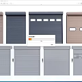 Various Colored Roller Doors With Different Design Styles For Exterior Use