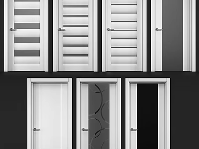 Various Modern Sliding Door Designs For Interior Home With Paneled And Glass Features 3d model
