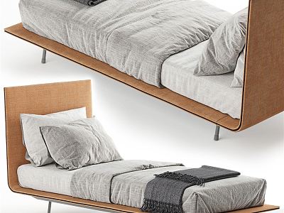 Modern Single Bed 3d model