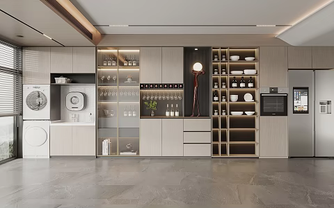 Modern Wine Cabinet 3d model