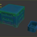 Hardware Tools Blue Plastic Storage Boxes in Large and Small Sizes