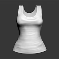 Women's White Tank Top With Sleeveless Fitted Design For Casual Everyday Wear