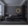 Modern Living and Dining Area Interior With Sofa Coffee Table Marble Wall And Circular Decor