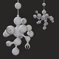 Modern Black Sphere Chandelier With Gold Metal Frame And Multiple Lights