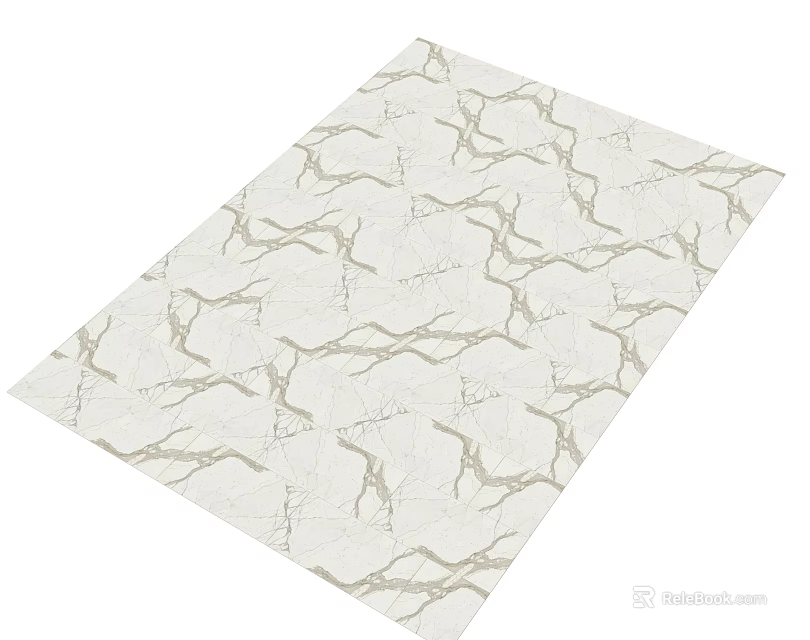 Light Beige Floor Tiles With Natural Marble Pattern For Modern Interior Design 3d model