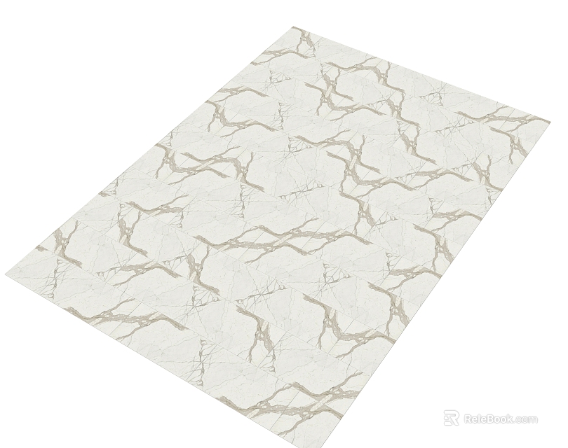 Light Beige Floor Tiles With Natural Marble Pattern For Modern Interior Design 3d model 